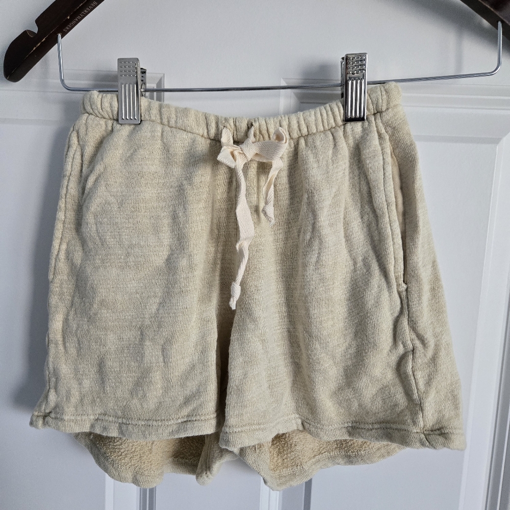 NWOT Project Social Shorts S Cotton Sweat Pockets Drawstring Stretchy Neutral